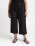 Pantalon en lin et jersey avec cordons image number 0