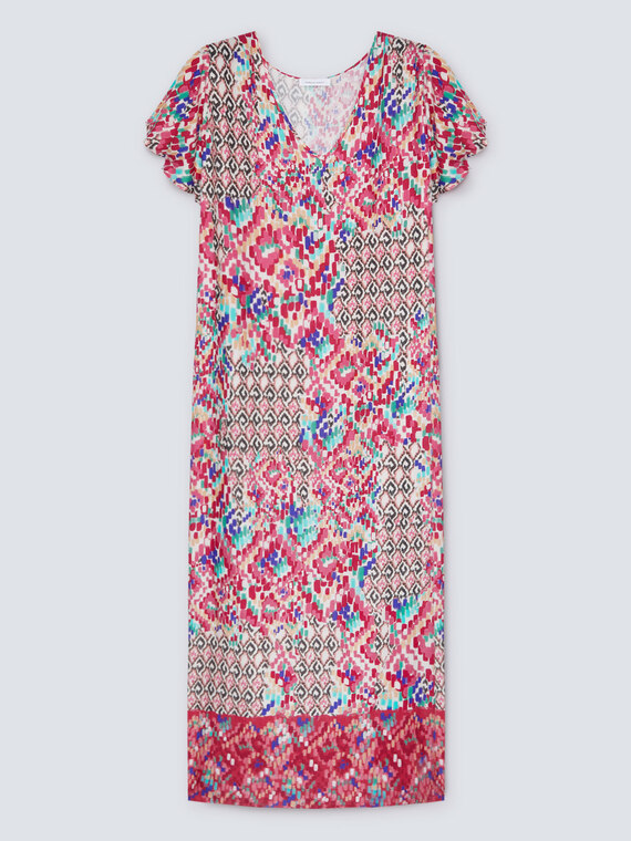 Long dress from the ikat print