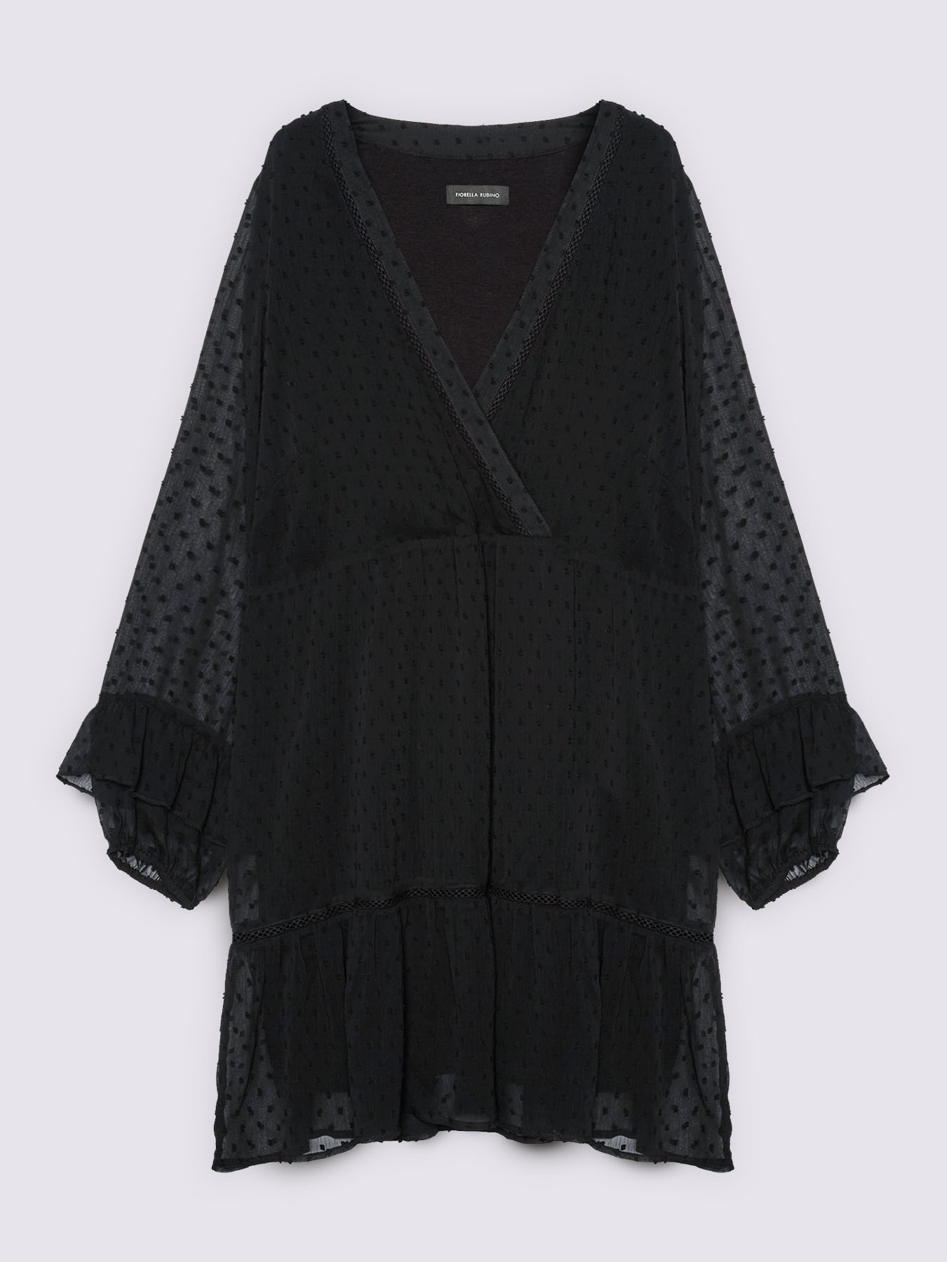 SMILE dress in plumetis fabric image number 4