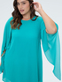 Robe en georgette avec manches kimono maxi image number 2