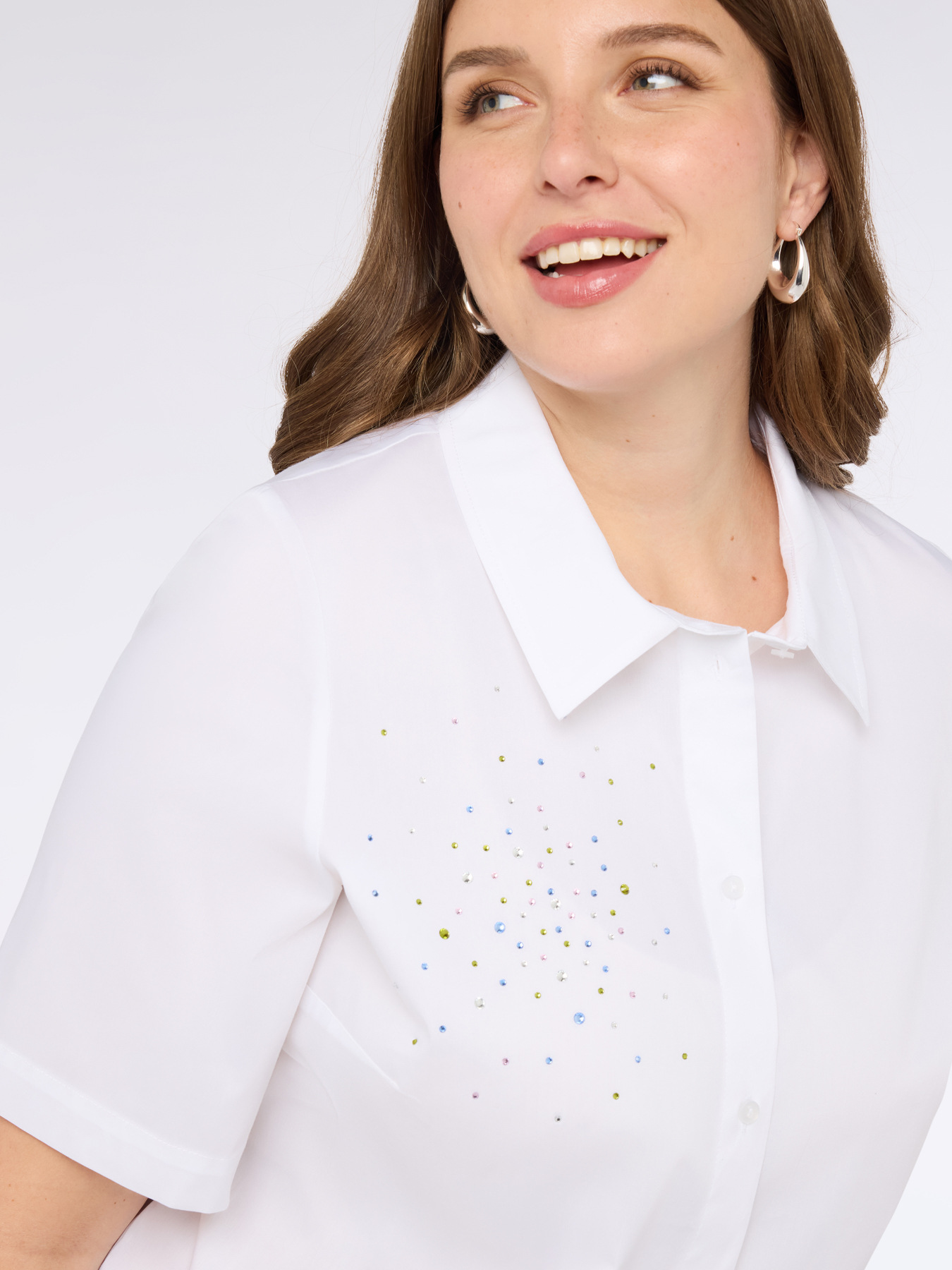 Camicia con applicazioni luminose image number 3