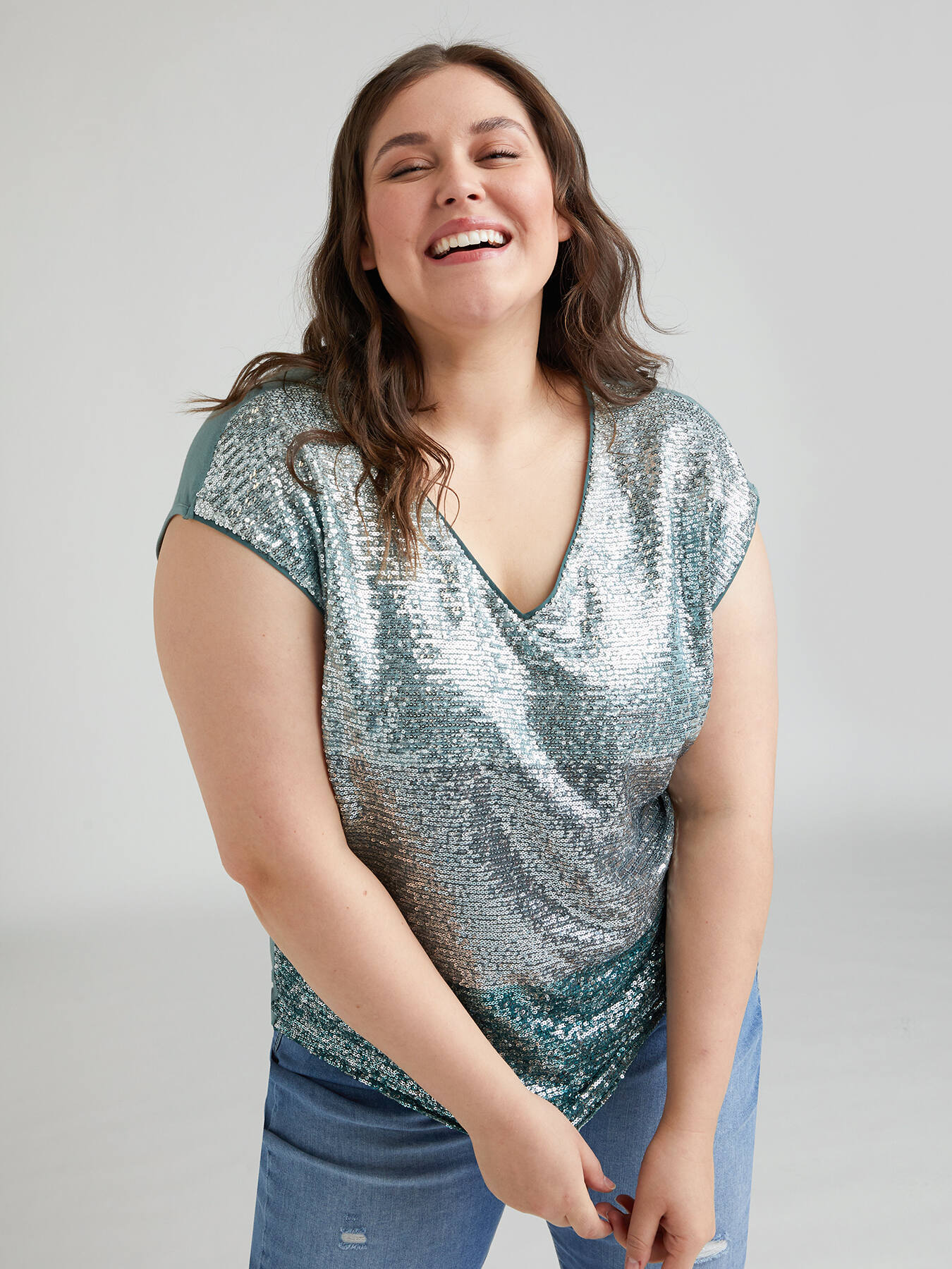 D&eacute;grad&eacute; sequin top image number 2