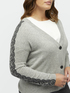 Cardigan mit bedruckter Spitze an den &Auml;rmeln image number 3