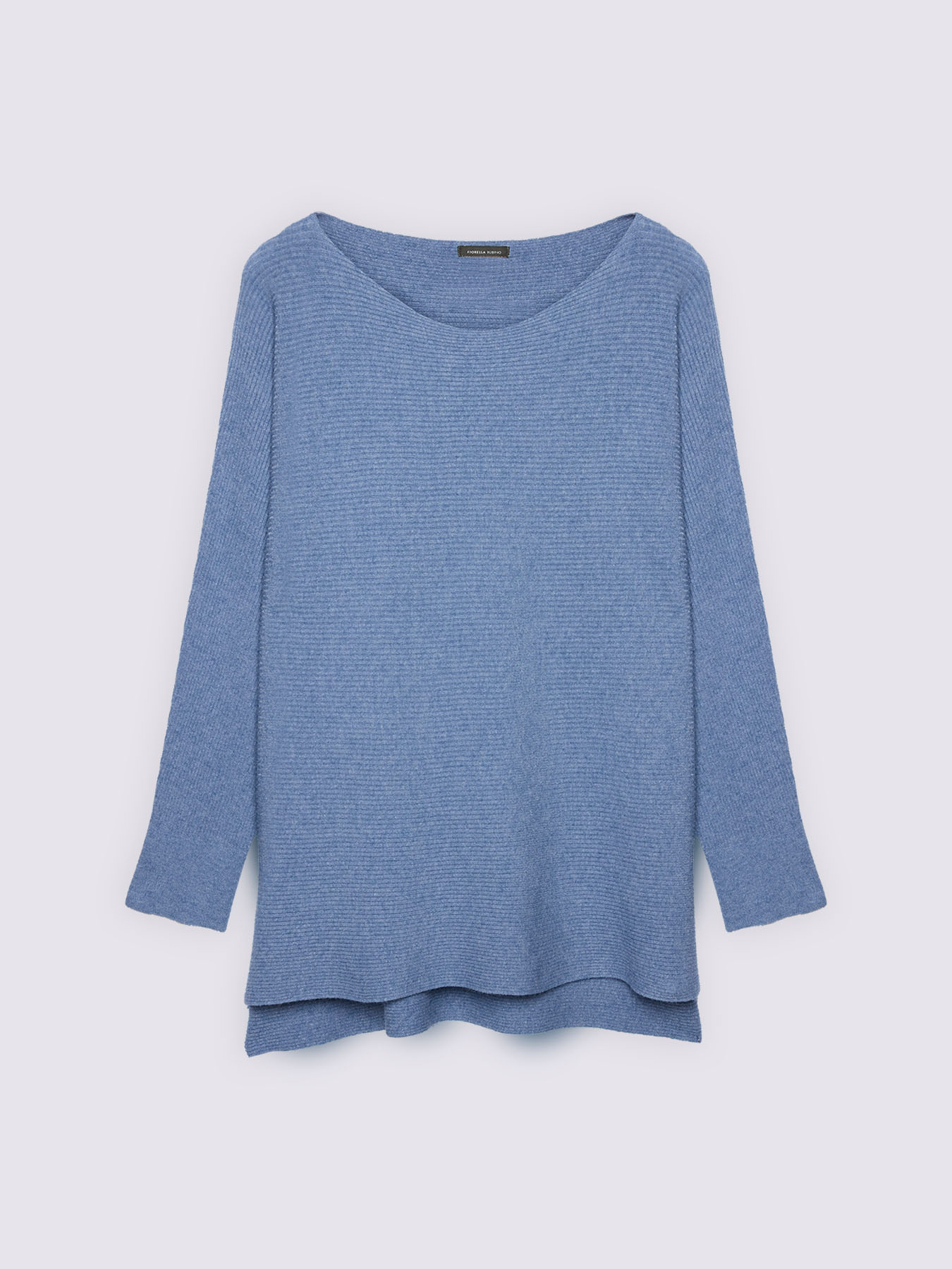 Viscose blend sweater with boat neckline image number 5