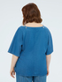 Boat neck blouse in tencel image number 2
