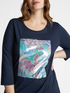 T-shirt with floral print and sequins image number 3