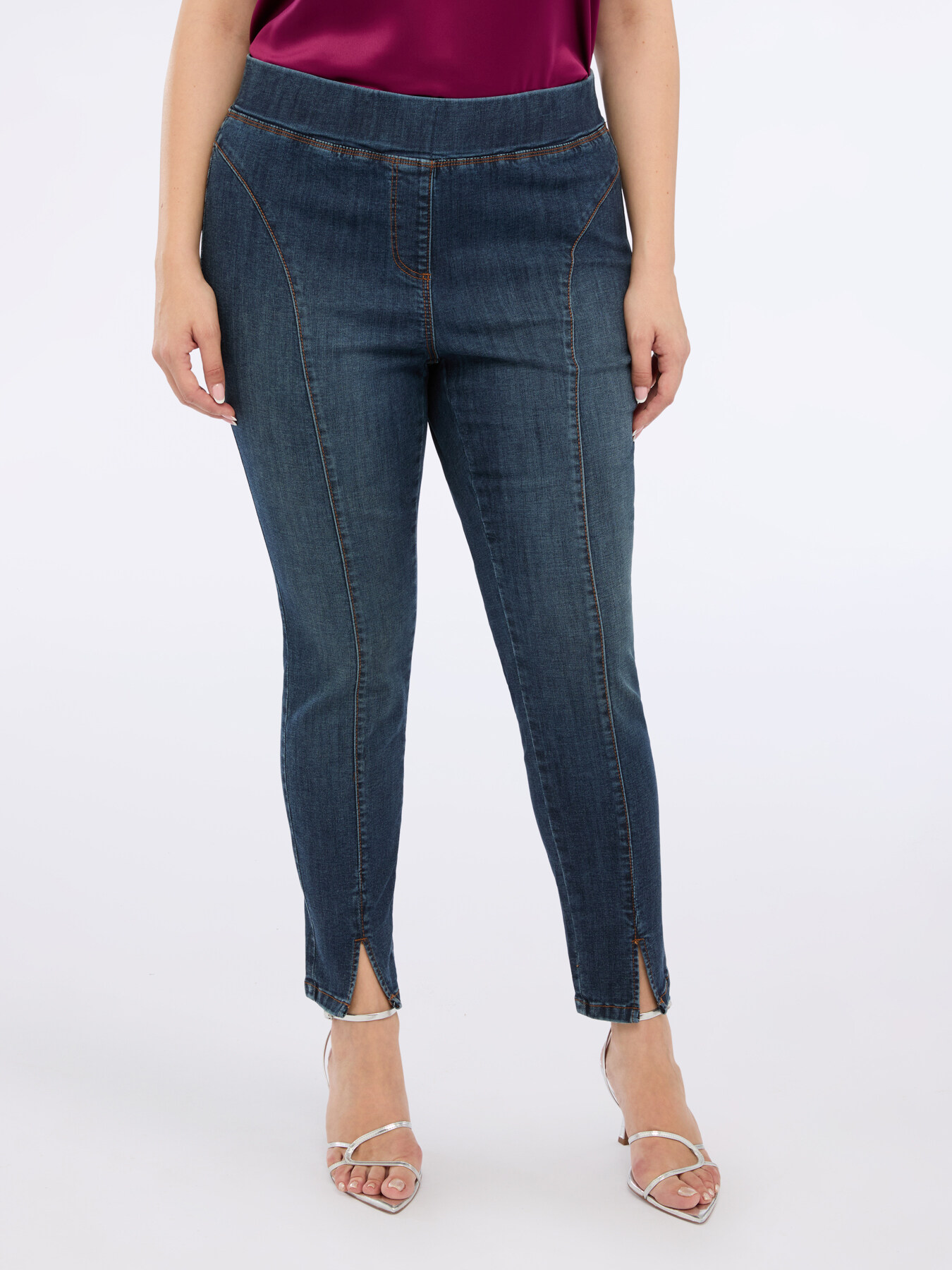Elastic waist jeggings image number 2