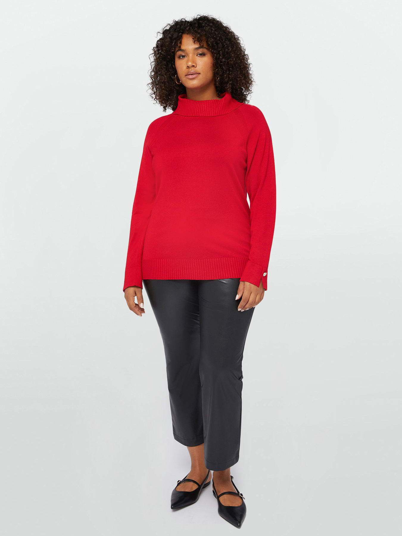 LENZING&trade; ECOVERO&trade; viscose turtleneck sweater image number 2