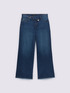 Wide Leg Jeans in denim with asymmetric closure image number 4