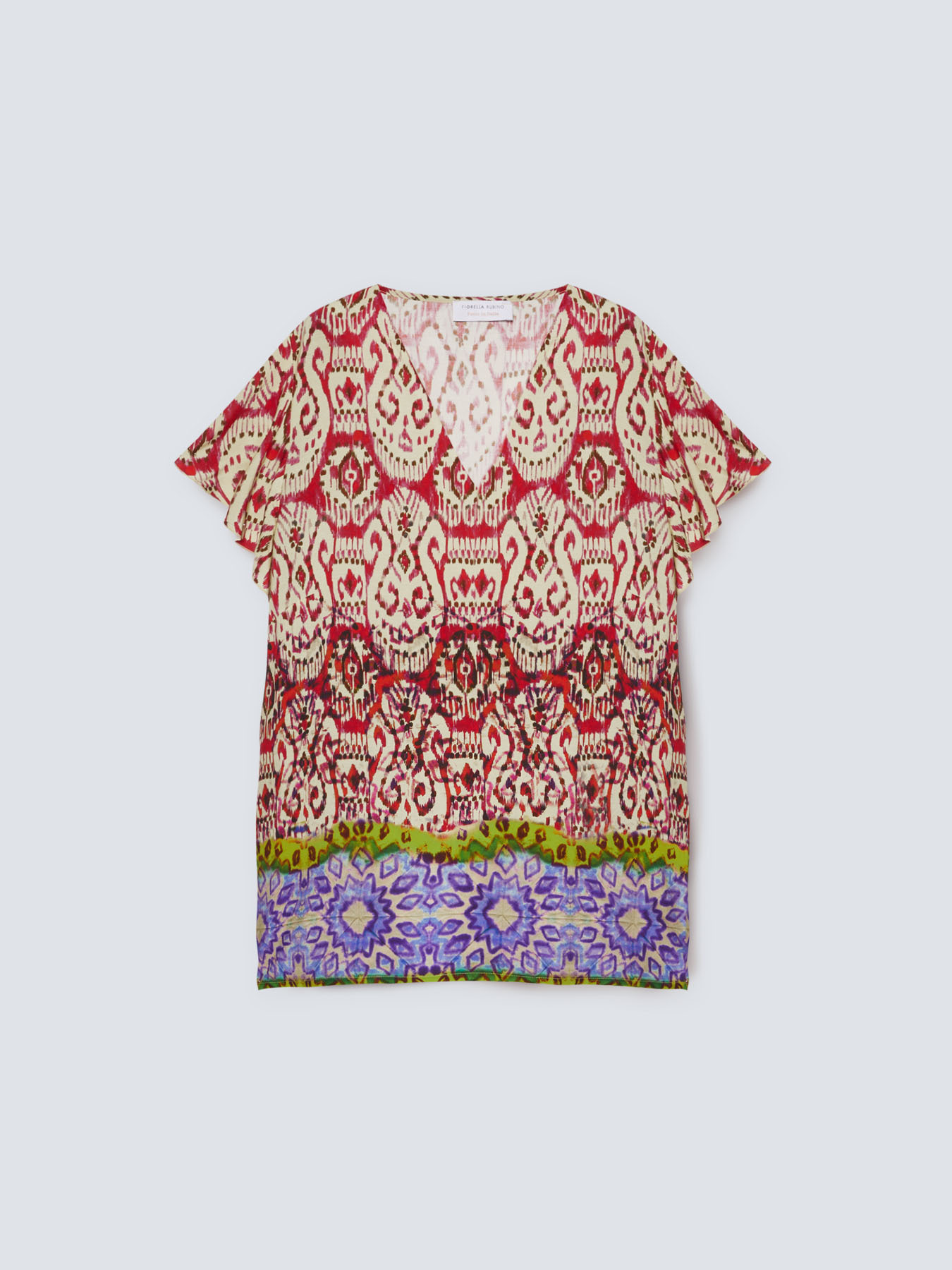 Blouse Blusa Etnica Blusa Dalla Stampa Etnica