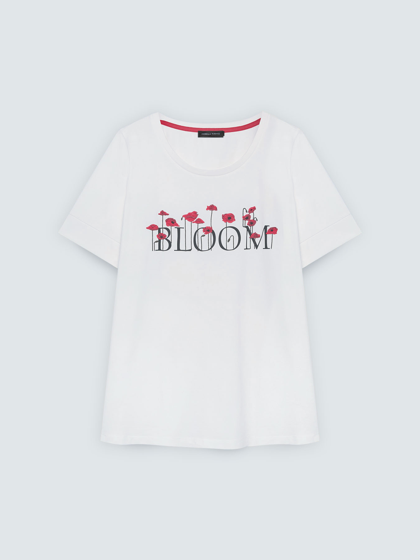 T-shirt en coton avec inscription BLOOM image number 4
