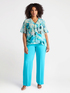 Bedruckte Bluse mit Volant image number 2