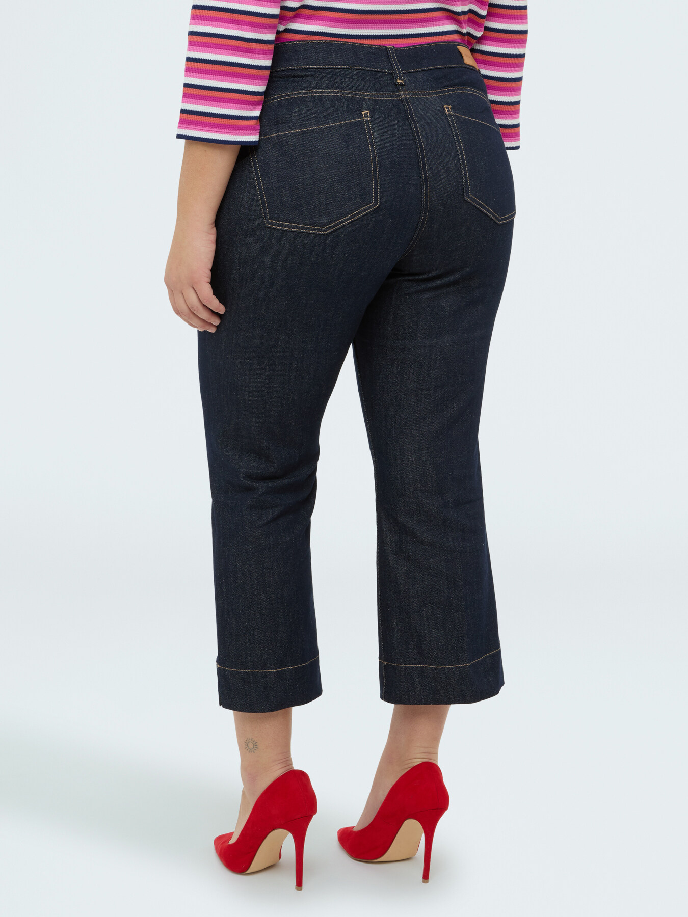 Kick Flare Jeans with decorative chain image number 1
