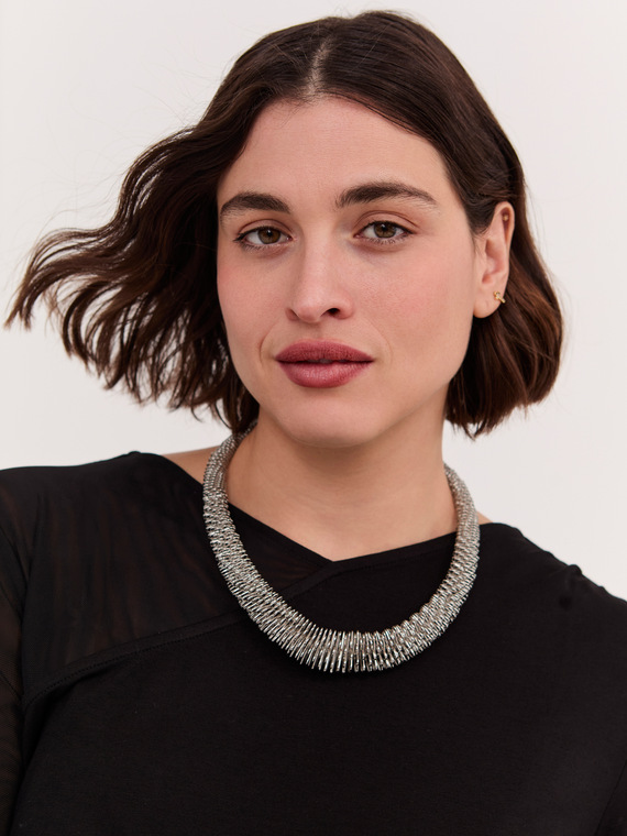 Collier spirale argent&eacute;