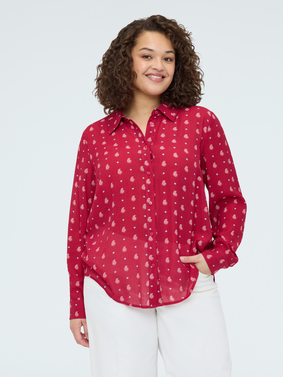 Micro paisley print shirt