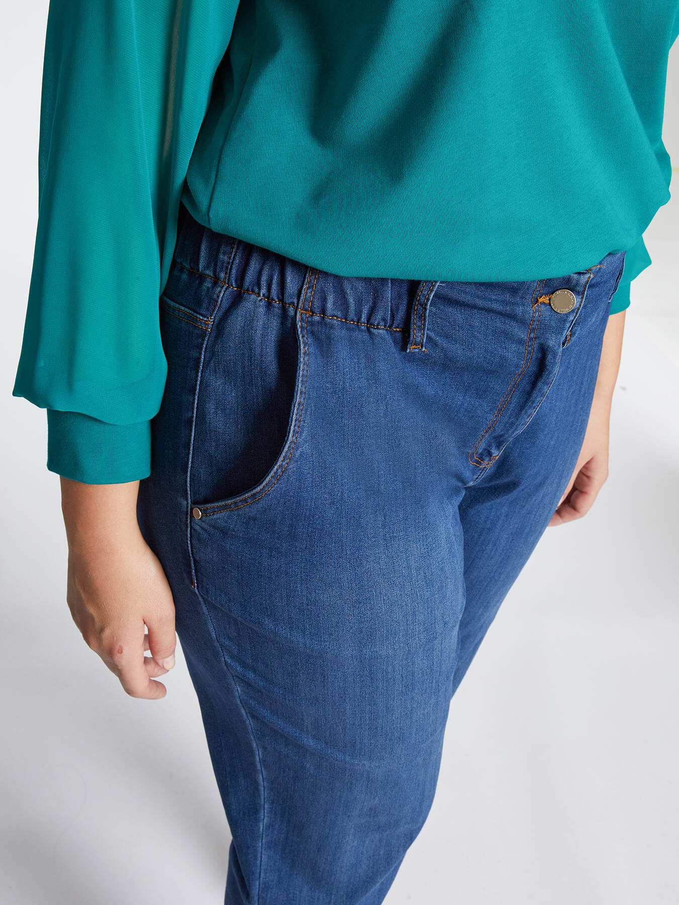 Ballon-Jeans Corallo mittelblau image number 2