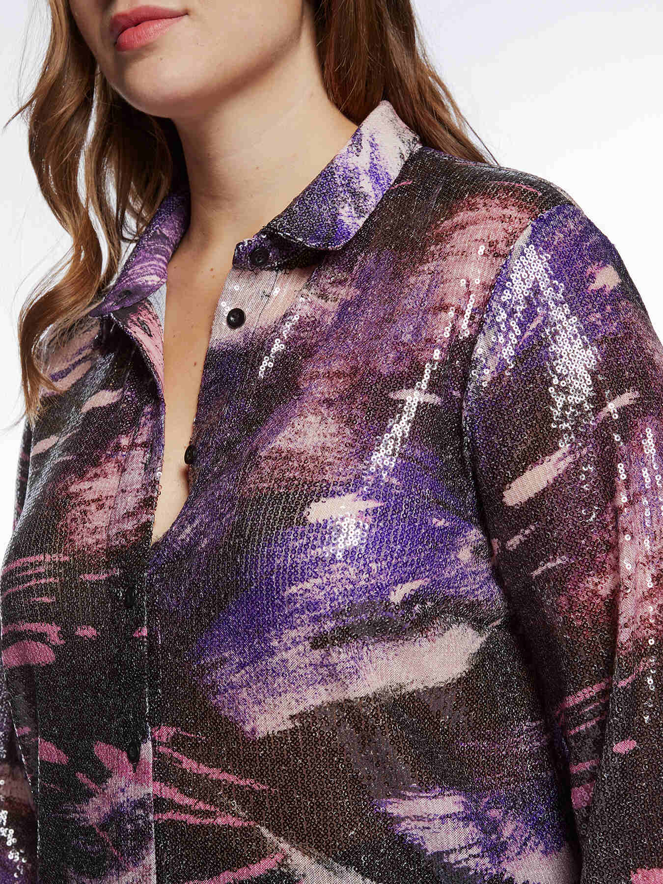 Camicia stampata in paillettes image number 2