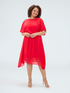 Georgette dress with asymmetric hem image number 0