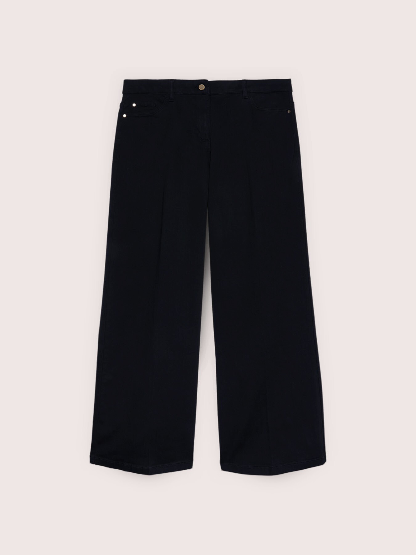 Wide Leg Jeans total black wash image number 0