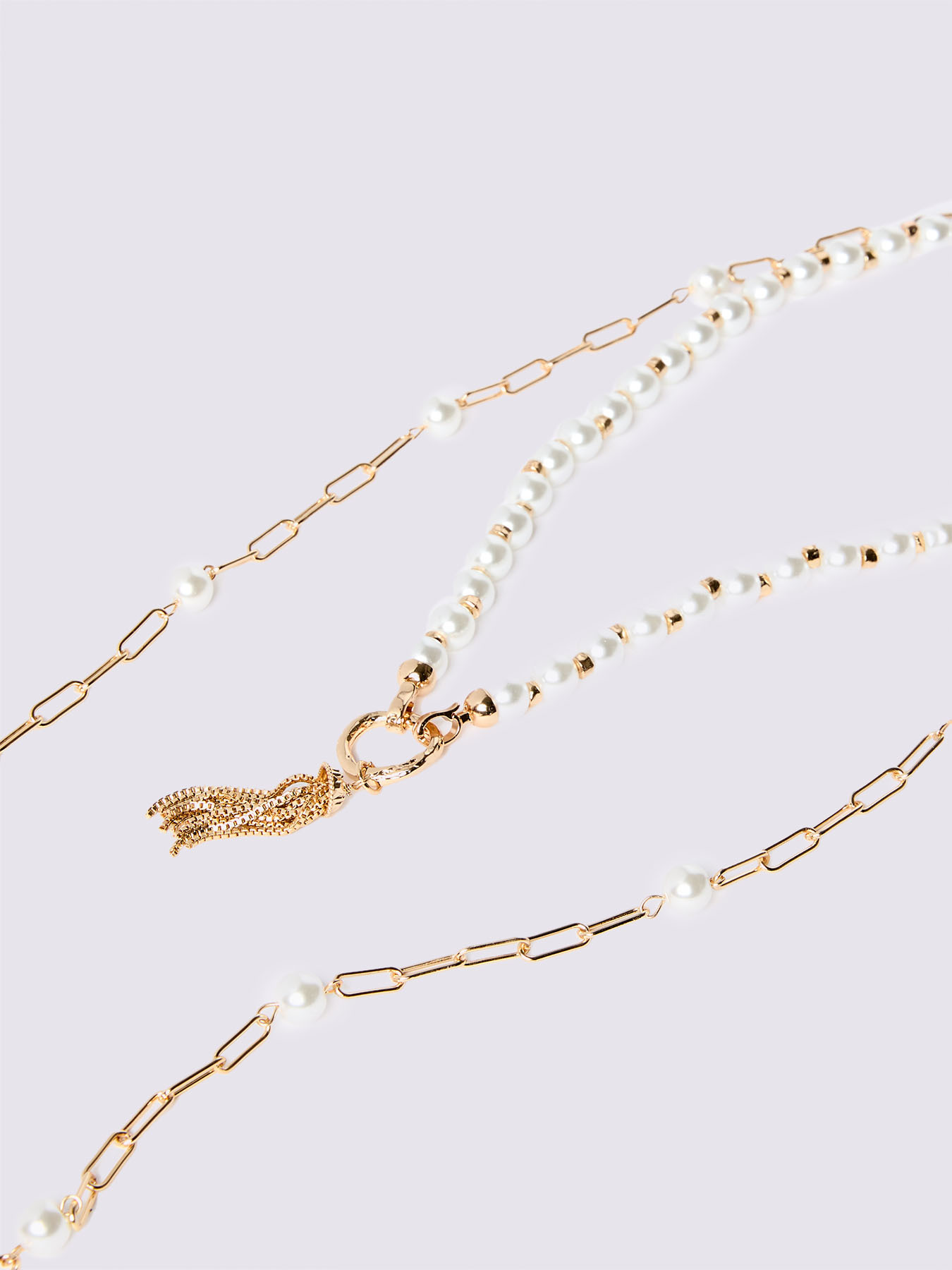 Multi-strand necklace with tassel image number 3