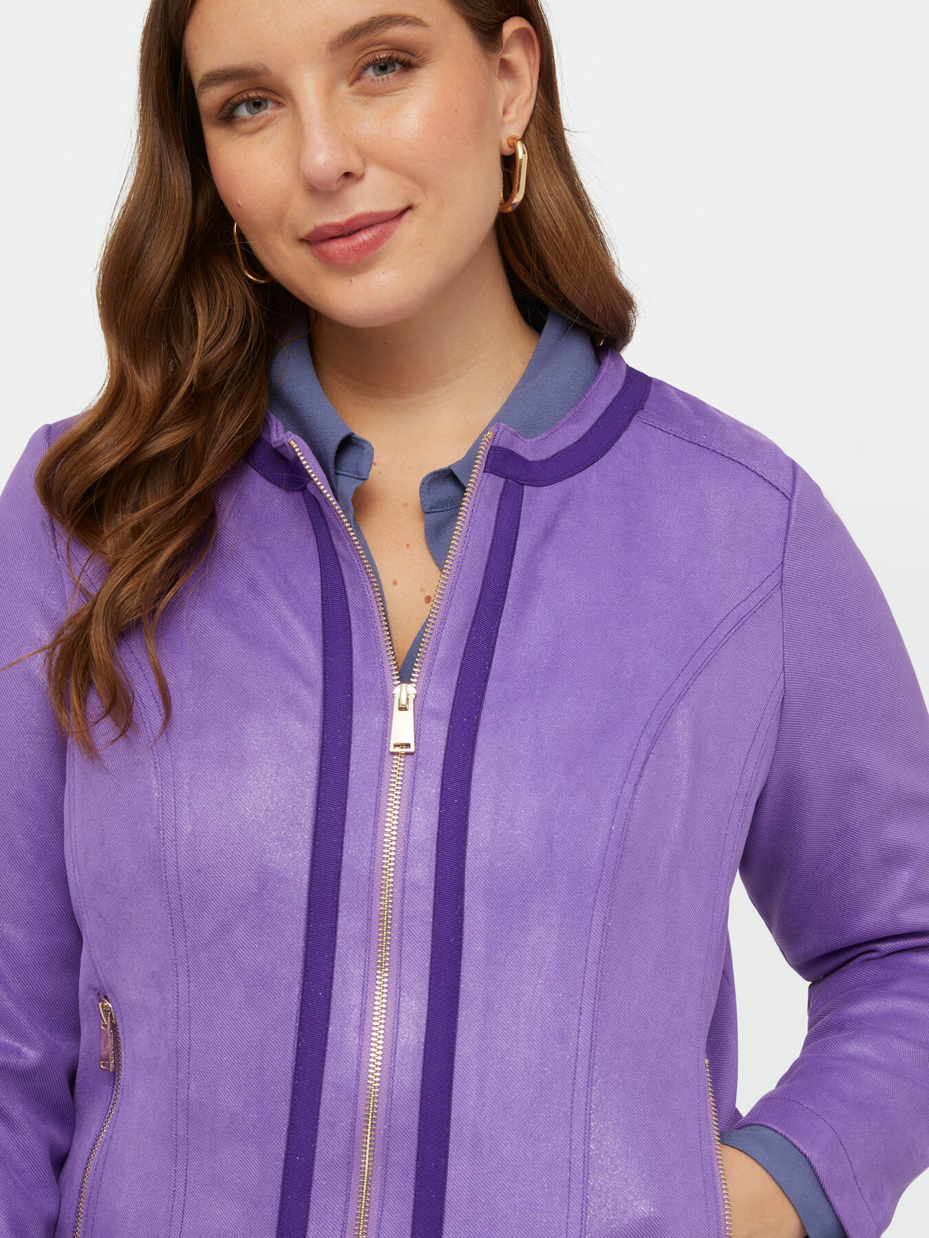 Biker-Jacke mit Details aus Lurex image number 0