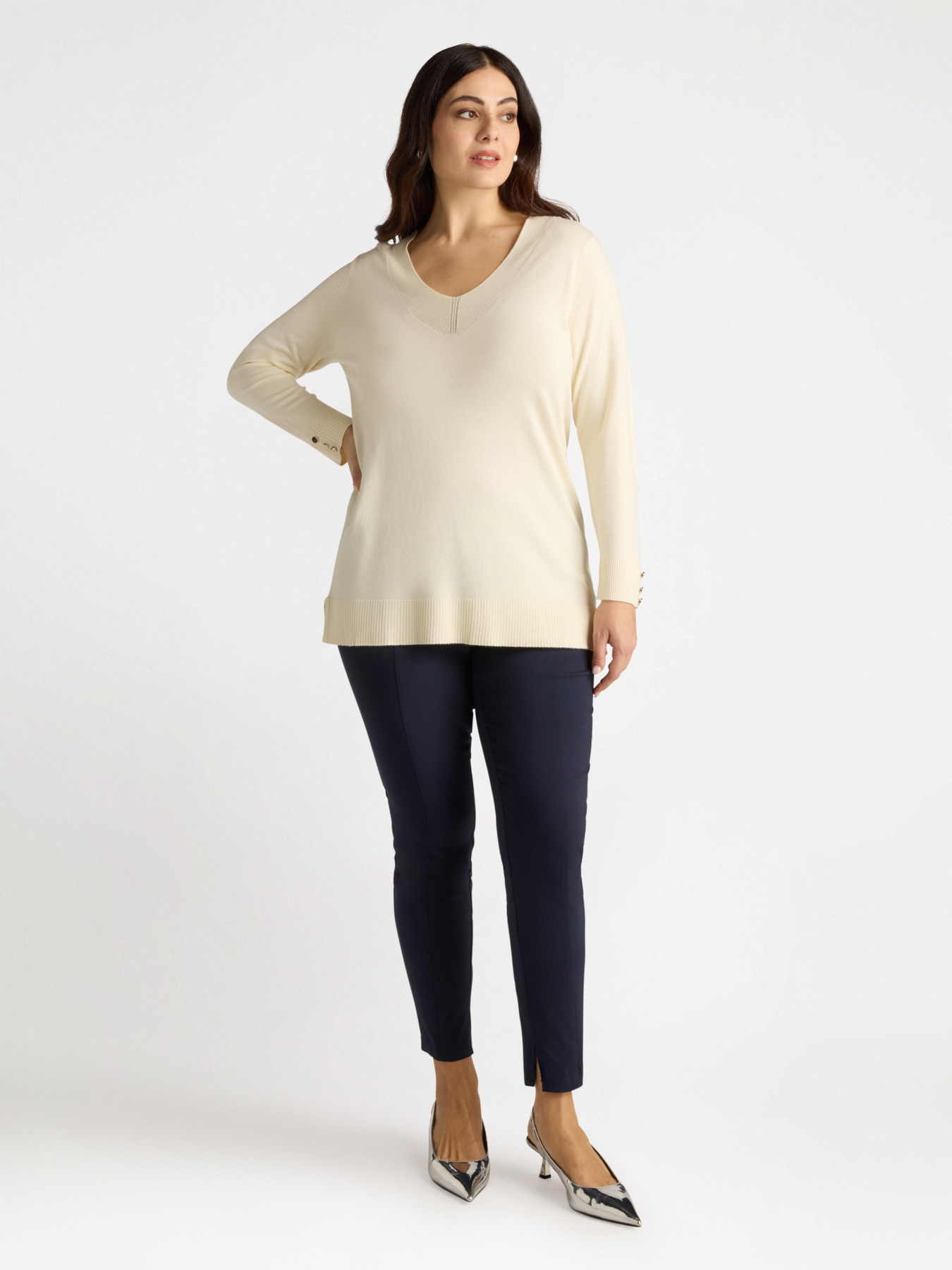 Long LENZING&trade; ECOVERO&trade; viscose sweater image number 3