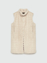 Maxi gilet misto lana morbido a trecce image number 4