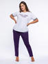 T-shirt con scritta ricamata image number 2