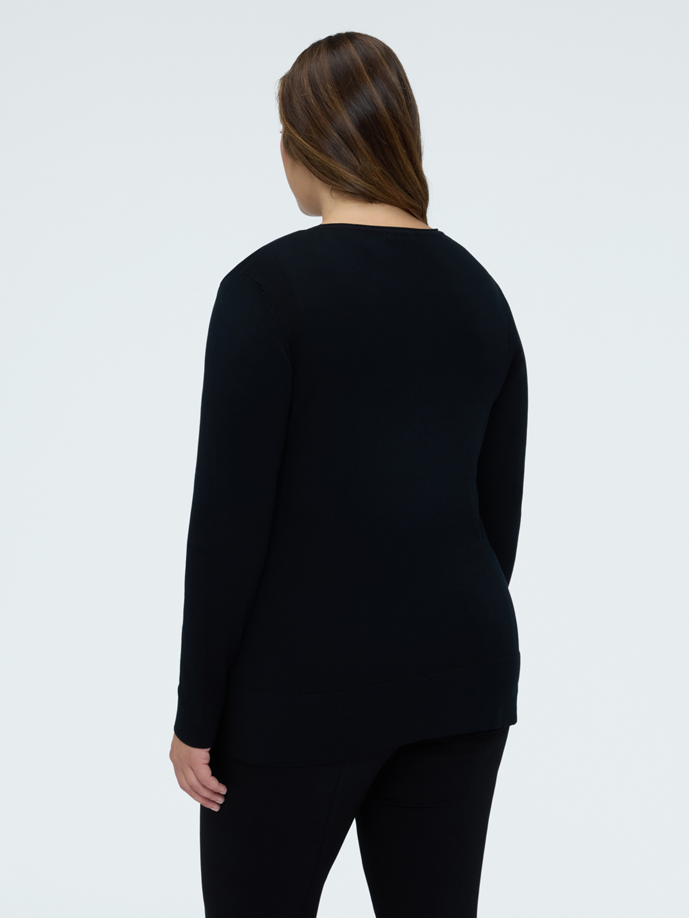 Crew neck sweater in viscose blend image number 1
