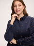 Camicia in velluto a coste con ricami floreali image number 3