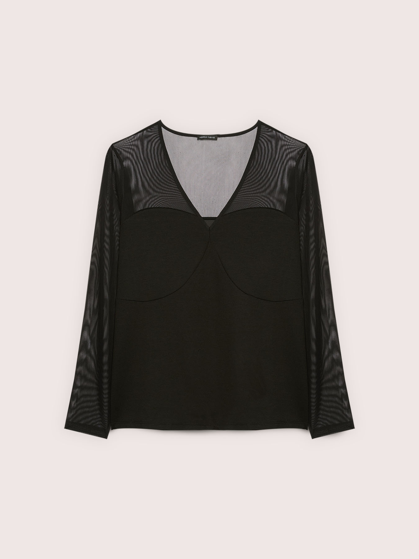 T-shirt in jersey and tulle image number 0