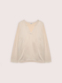 Bi-material T-shirt in satin and jersey image number 4