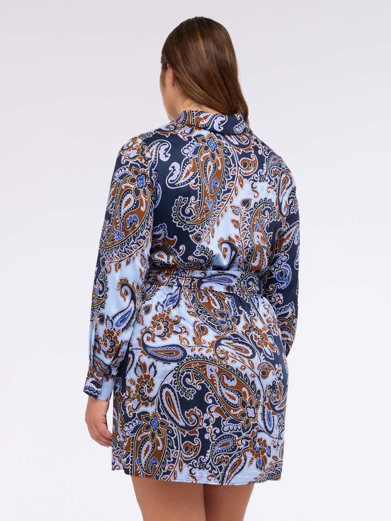 Short viscose blouse with paisley print image number 1