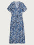 Long chemisier dress with cashmere print image number 3