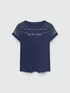 T-shirt with rhinestones and lettering image number 4