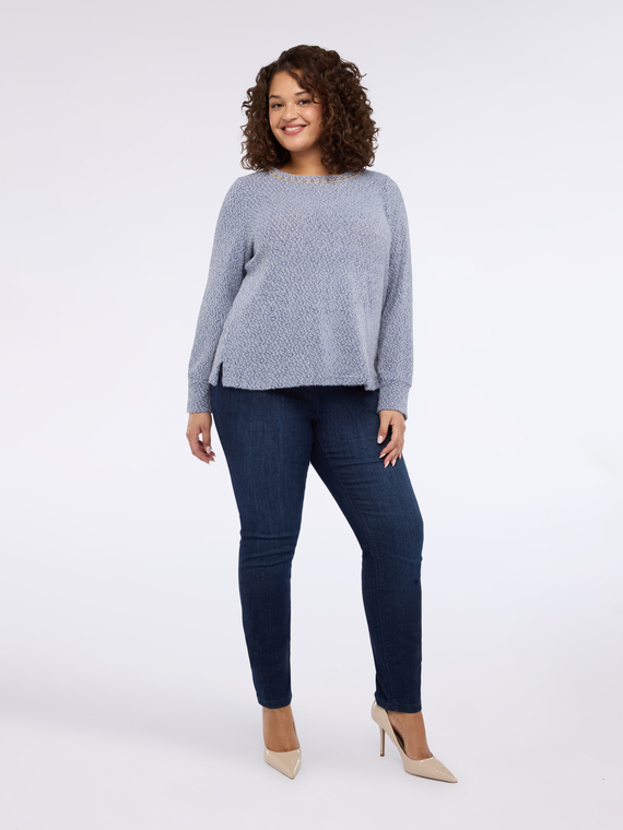 Jersey t-shirt with neckline detail