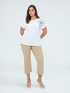 T-shirt en coton avec broderie florale image number 2