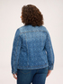 Jeansjacke mit Print und Herzen image number 1