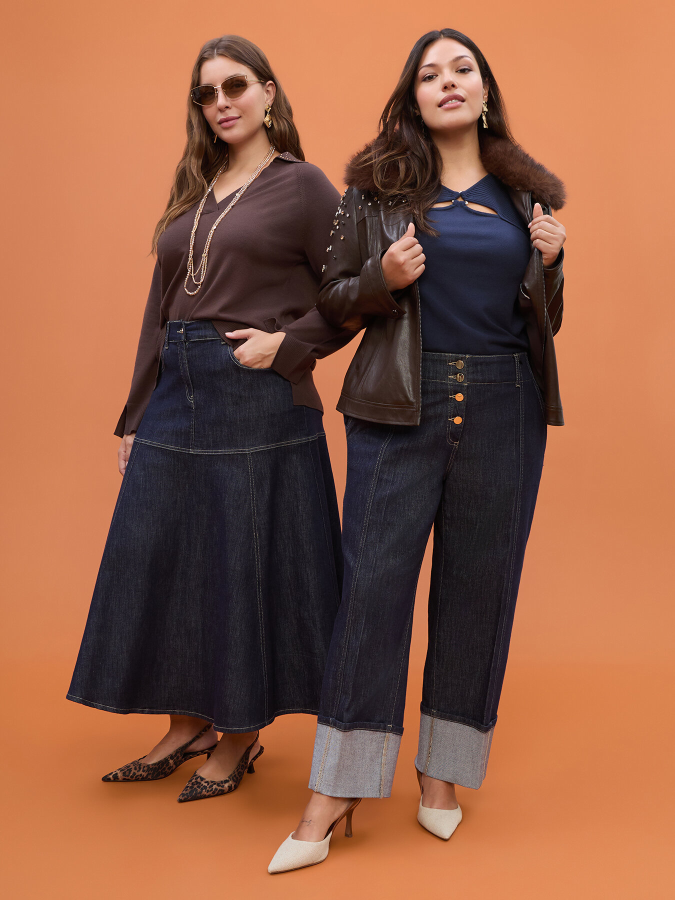 Gonna lunga in denim image number 5