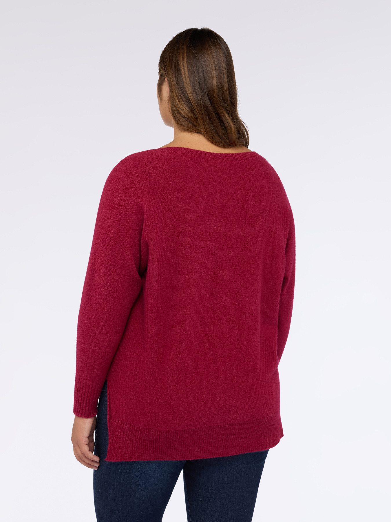 Crew neck sweater in viscose blend image number 1