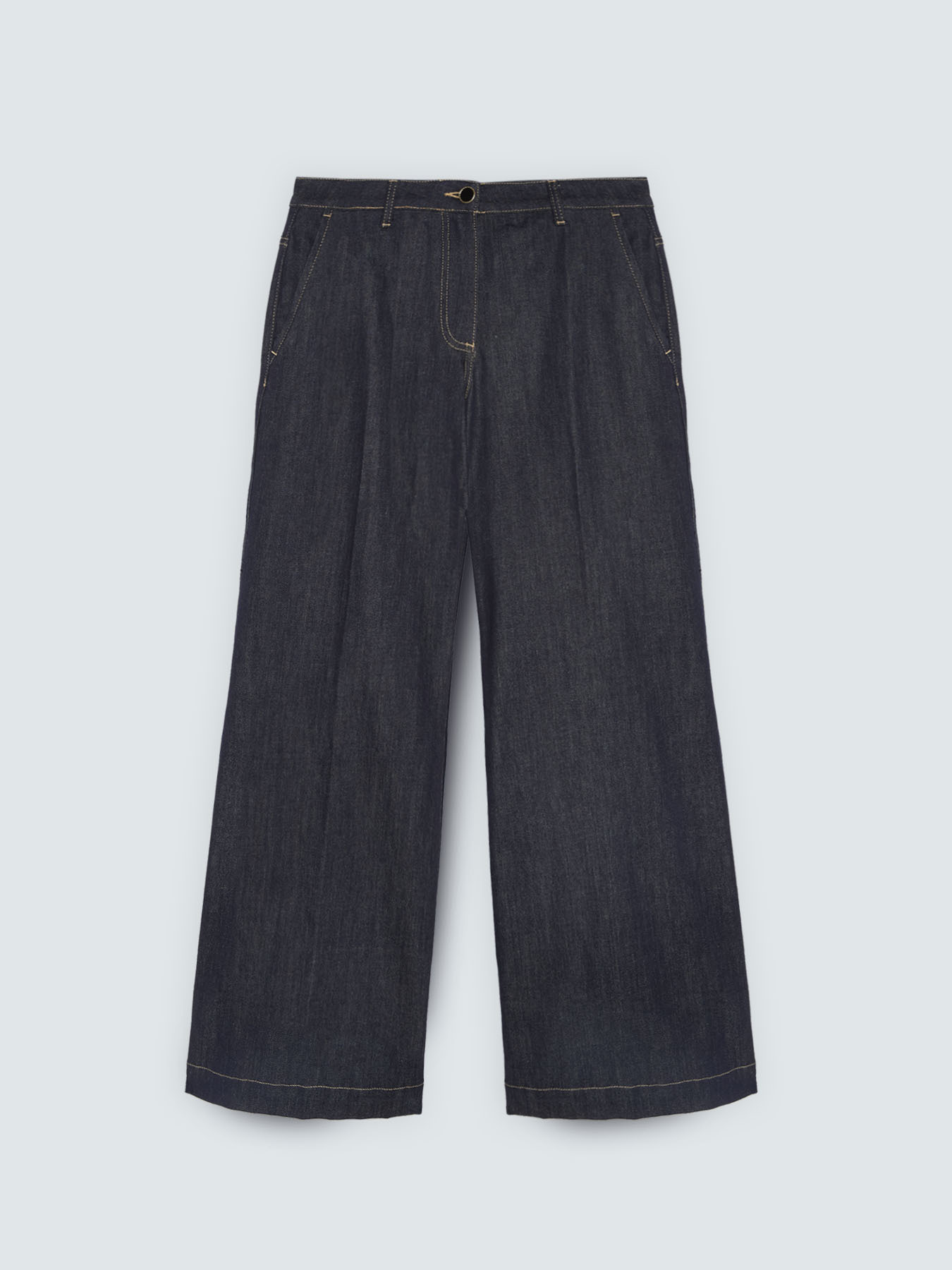 Wide Leg Jeans with removable belt image number 5