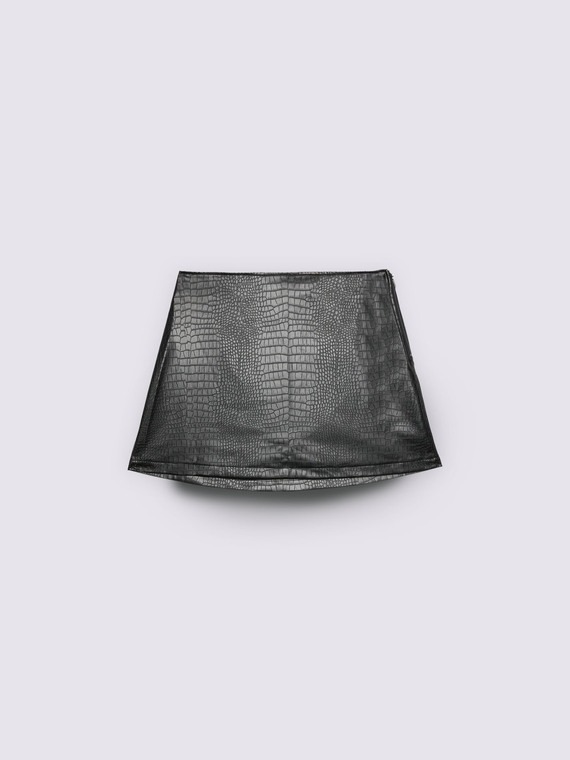 Crocodile effect miniskirt