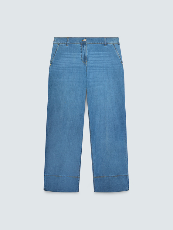 Wide leg jeans in tencel