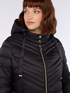 Quilted down jacket with chevron pattern and hood image number 3
