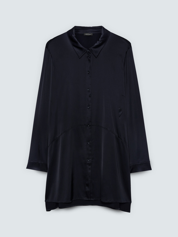 Stretch satin shirt