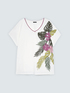 T-shirt en coton avec imprim&eacute; tropical image number 4