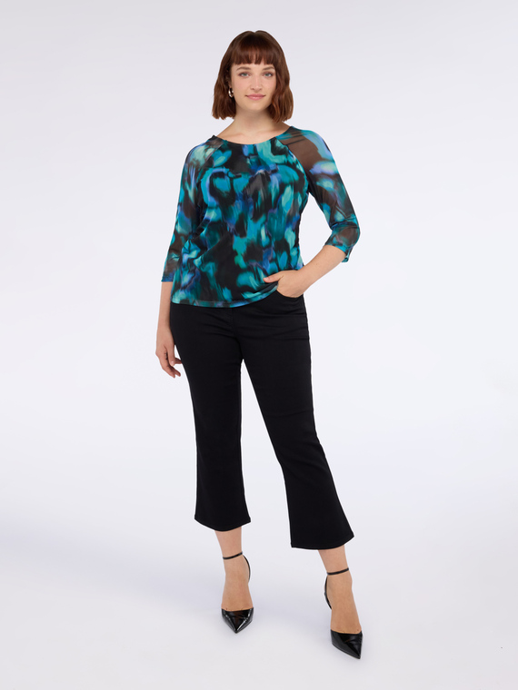 T-shirt con stampa sfumata