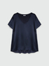 Satin and jersey T-shirt image number 4