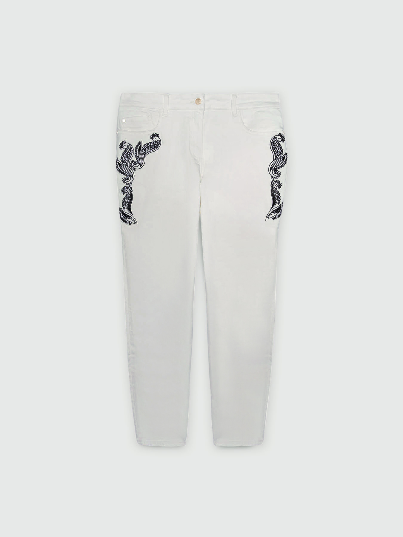 Embroidered skinny trousers image number 5