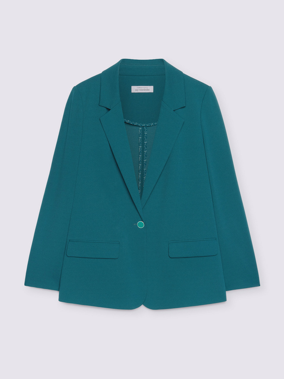 Blazer relaxed in tessuto stretch - vista alternativa | Fiorella Rubino